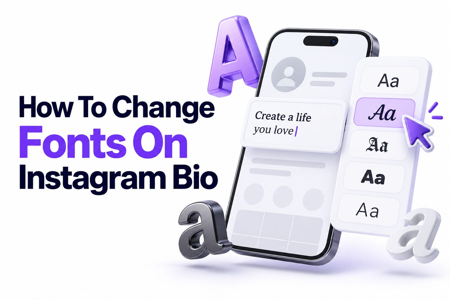 Instagram profile bio showing customized font styles